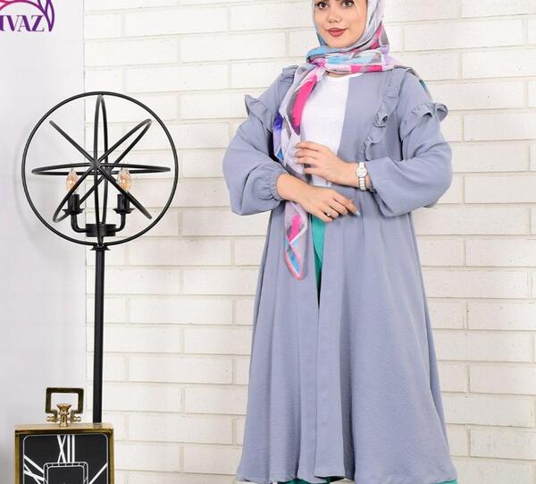 عکس مدل مانتو ابروبادی پایین چین دار