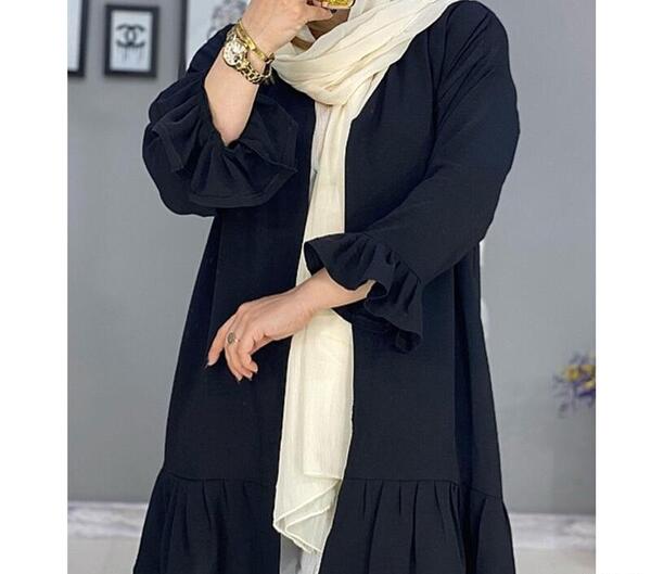 عکس مدل مانتو ابروبادی پایین چین دار