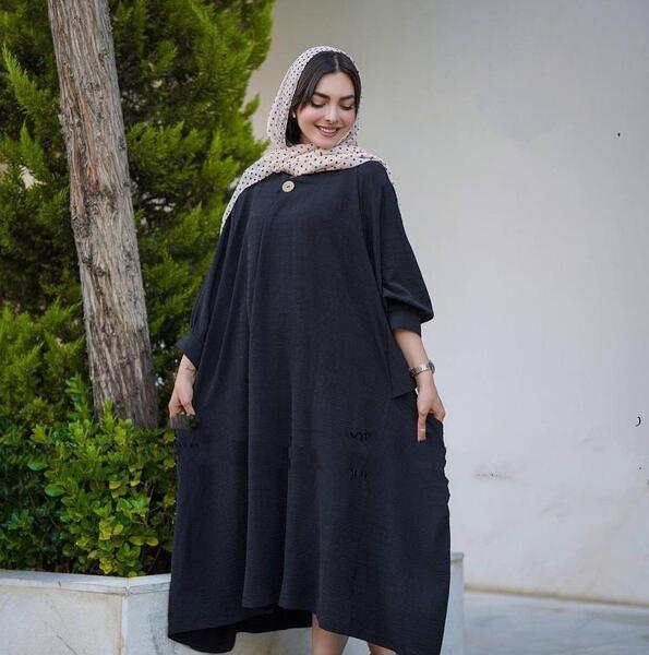 عکس مدل مانتو با پارچه ابروبادی چروک