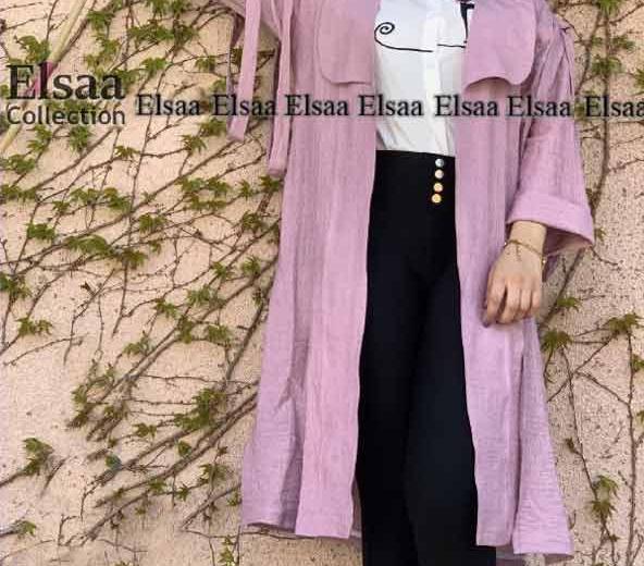 عکس مدل مانتو با پارچه ابروبادی چروک