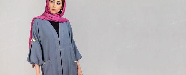 عکس مدل مانتو تابستانی جلو بسته با پارچه ابروبادی