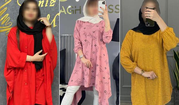 عکس مدل مانتو ابروبادی جلو کوتاه پشت بلند