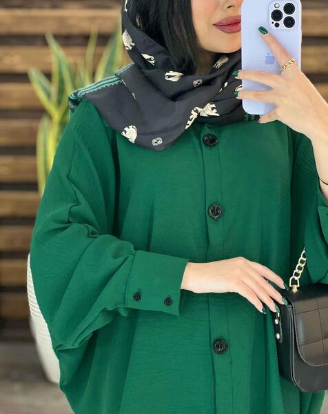 عکس مدل مانتو پانچ با پارچه ابروبادی