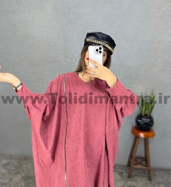 عکس مدل مانتو پانچ با پارچه ابروبادی