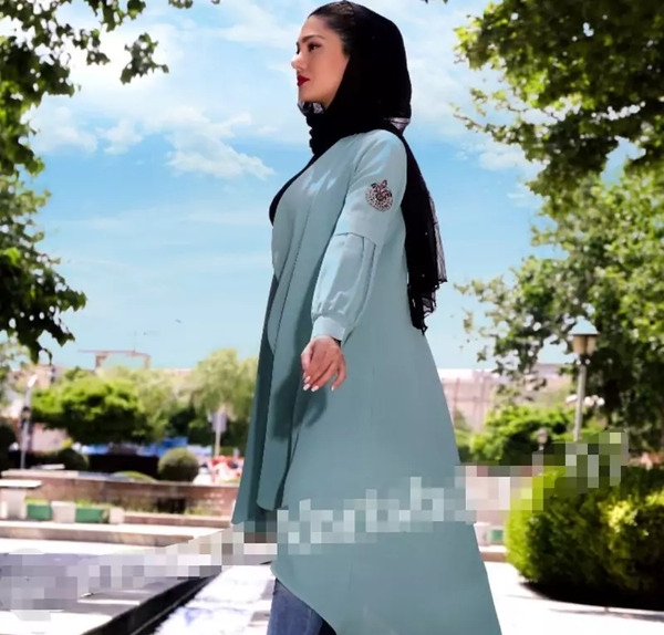 عکس مدل مانتو پانچ با پارچه ابروبادی