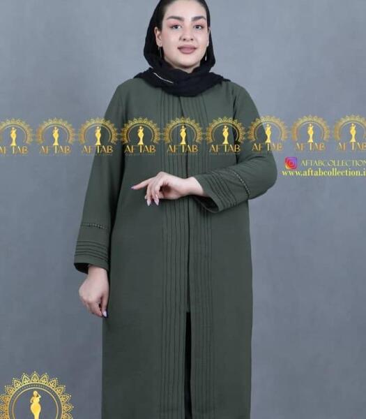 عکس مدل مانتو با پارچه ابروبادی پلیسه