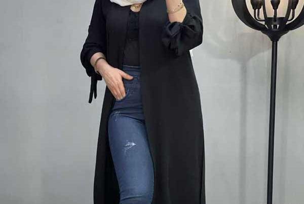 عکس مدل مانتو ابروبادی رنگ بنفش