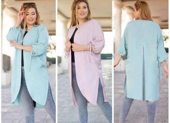عکس مدل مانتو با پارچه ابروبادی بنفش