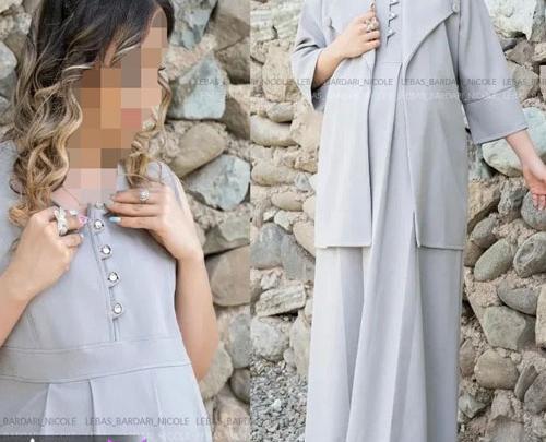 عکس مدل مانتو بارداری با پارچه ابروبادی