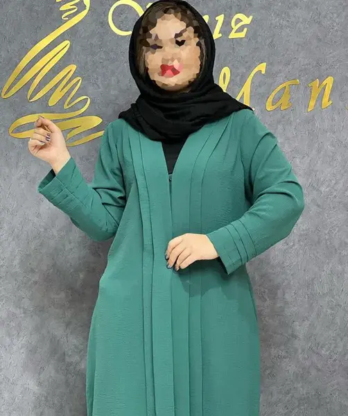 عکس مدل مانتو شلوار با پارچه ابروبادی