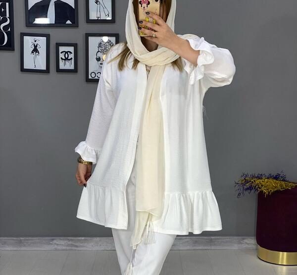 عکس مدل مانتو ابروبادی استین چین دار