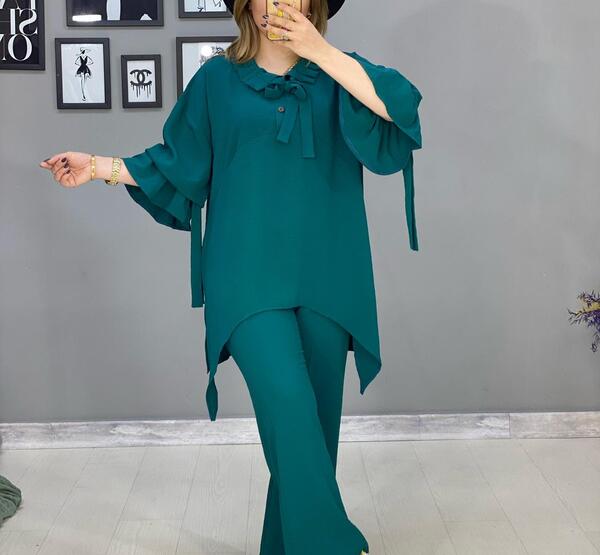 عکس مدل مانتو ابروبادی استین چین دار