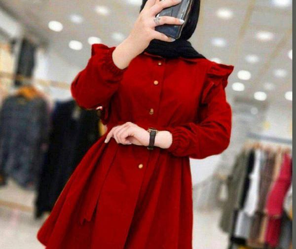 عکس مدل مانتو ابروبادی کوتاه دکمه دار