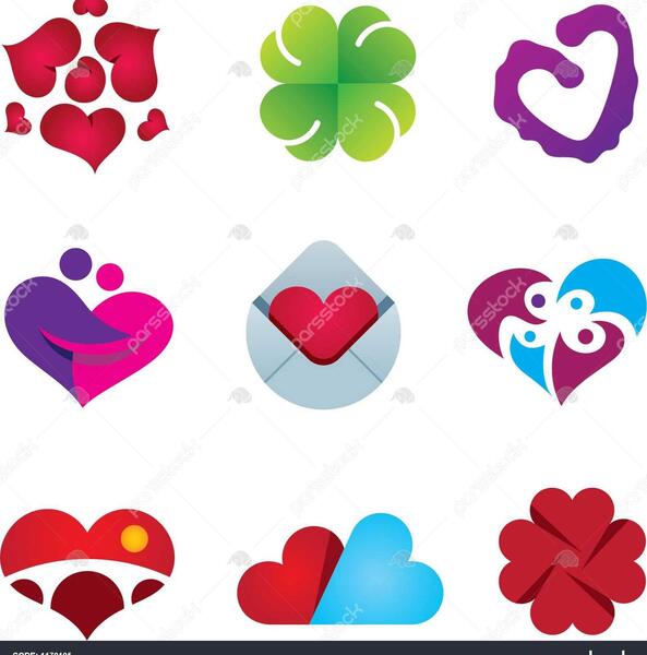 عکس لوگوی قلب عاشقانه