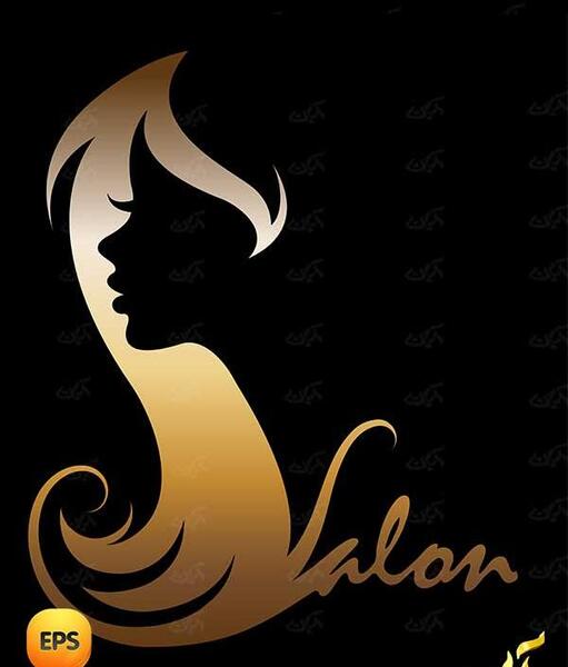 عکس لوگوی طلایی آرایشگاه زنانه