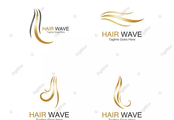 عکس لوگوی طلایی آرایشگاه زنانه