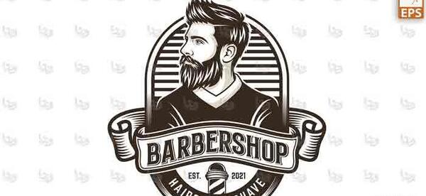 عکس وکتور لوگوی آرایشگاه مردانه