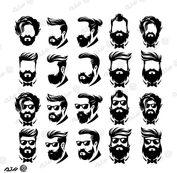 عکس وکتور لوگوی آرایشگاه مردانه