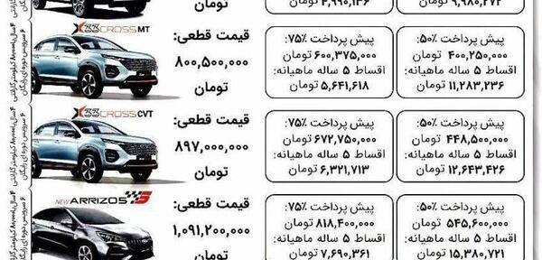 عکس محصولات مدیران خودرو با قیمت