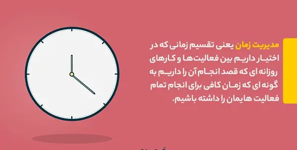 عکس نوشته مدیریت زمان