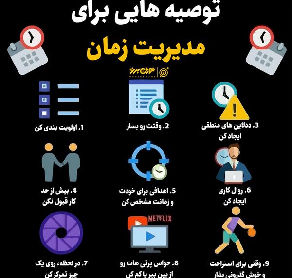 عکس نوشته مدیریت زمان