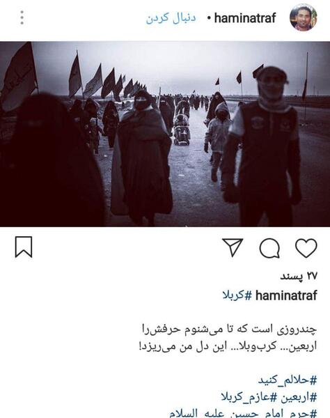 عکس زائر کربلایم حلالم کنید