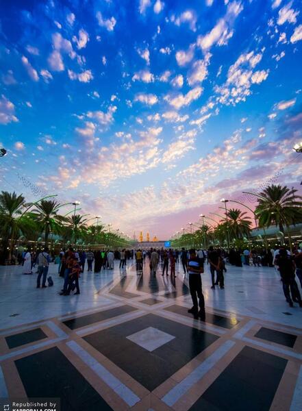 عکس زیبا از بین الحرمین کربلا