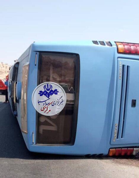 عکس واژگونی اتوبوس زائران کربلا