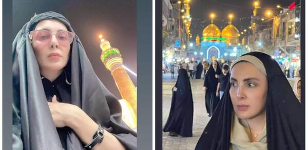 عکس با چادر در کربلا
