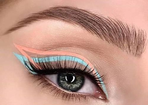 عکس آرایش چشم کیوت