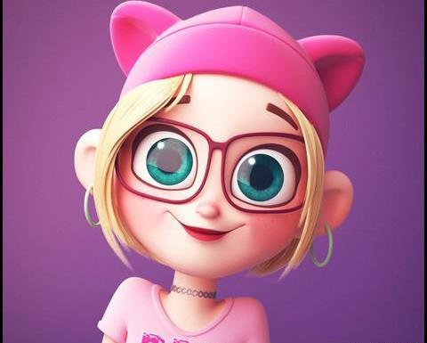 گوگولی صورتی عکس کیوت فانتزی دخترانه