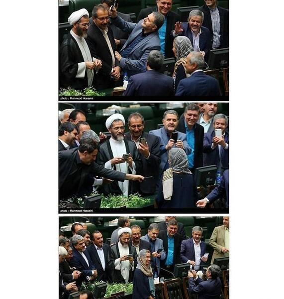 عکس یادگاری نمایندگان مجلس با موگرینی