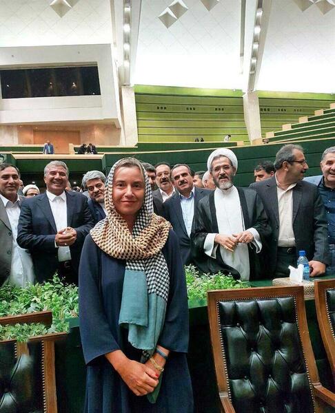 عکس نمایندگان مجلس با خانم موگرینی