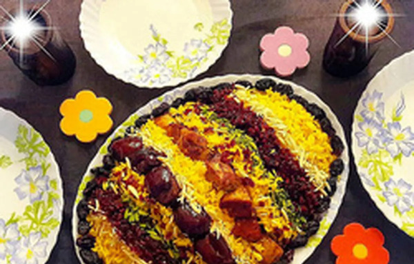 عکس سوتی پلو با خرما