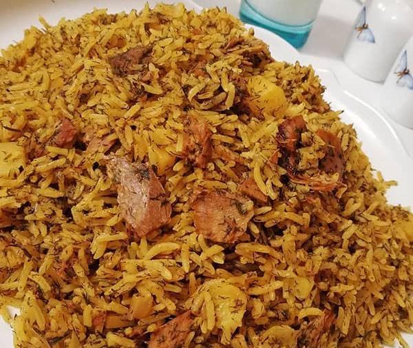عکس سوتی پلو با ماهی