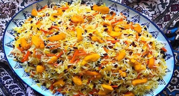 عکس سوتی پلو با مرغ