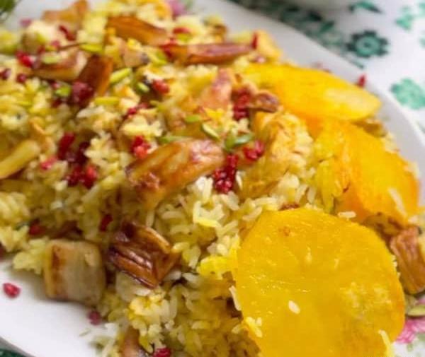 عکس سوتی پلو با مرغ