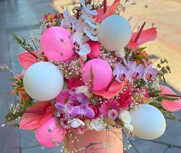 عکس دسته گل بادکنکی