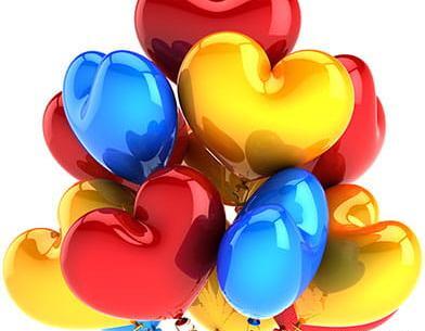 عکس یه دسته بادکنک رنگی