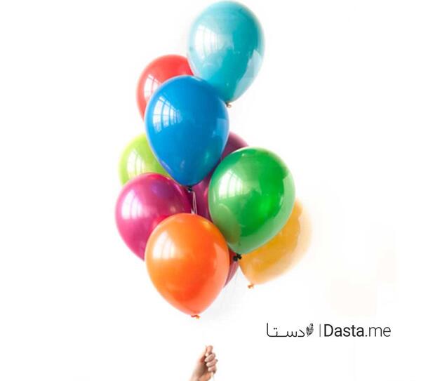 عکس یه دسته بادکنک رنگی