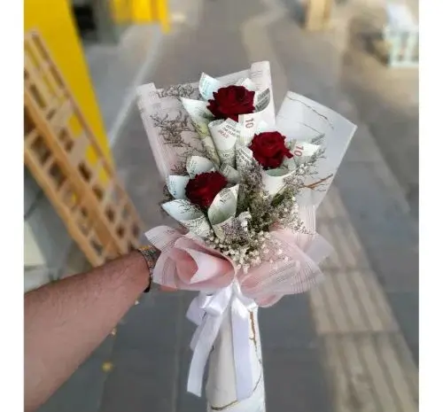 عکس پول دسته گل