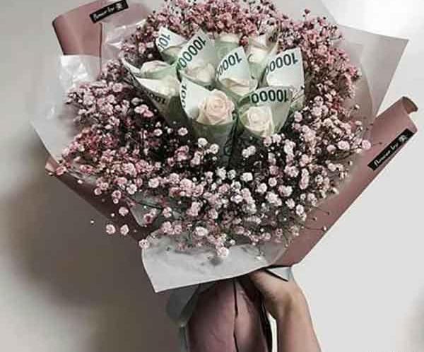 عکس پول دسته گل
