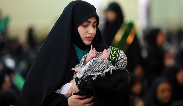 عکس نوشته مراسم شیرخوارگان حسینی