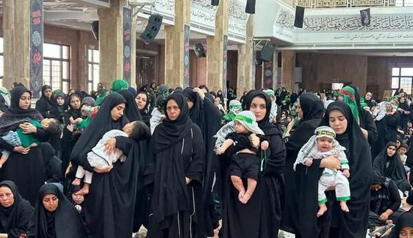 عکس از مراسم شیرخوارگان حسینی