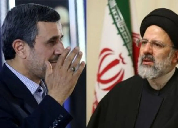 عکس احمدی نژاد در مراسم رئیسی