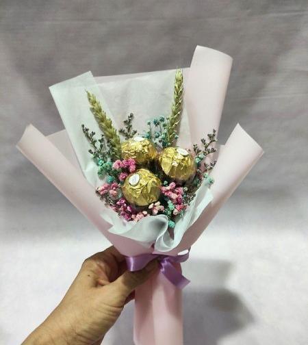 عکس دسته گل شیر کاکائو