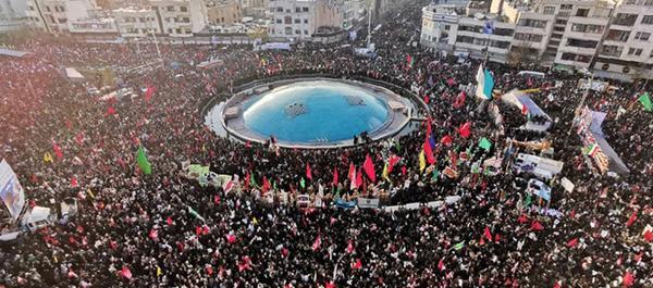 عکس مراسم خاکسپاری حاج قاسم سلیمانی