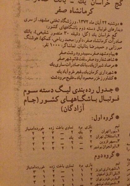 عکس لیگ دسته دوم