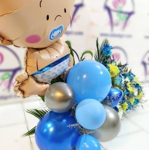 عکس دسته گل نوزاد پسر