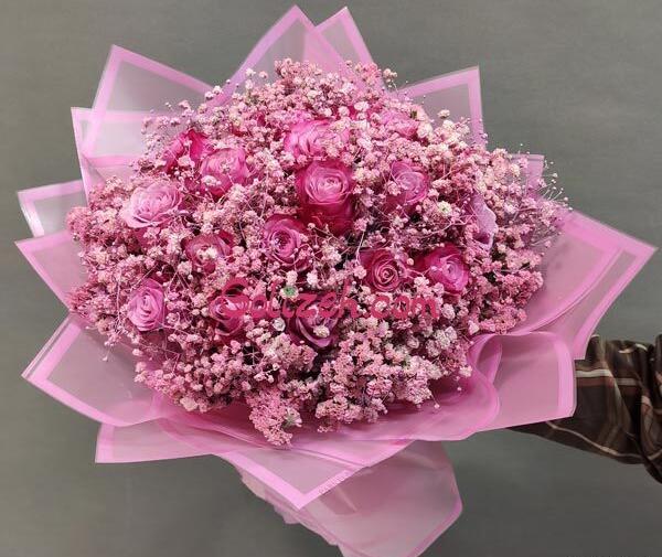 عکس دسته گل رز واقعی